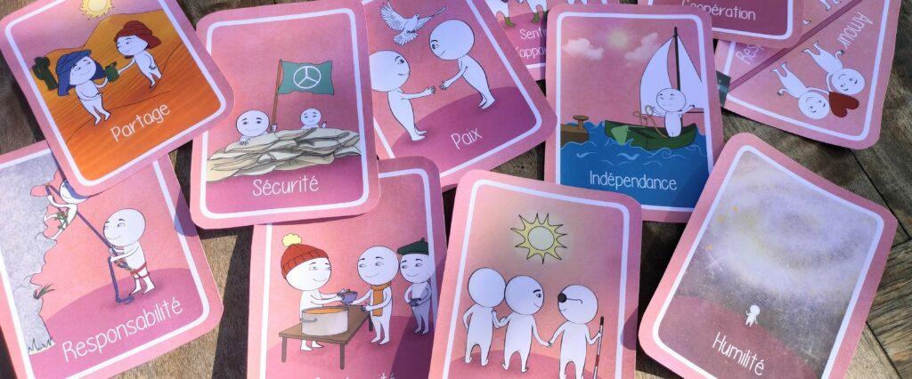 l'horizon des valeurs, jeu créatif, d'intelligence émotionnelle, padagogique